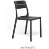 Nardi Sedia Cassia Bistrot Antracite Polipropilene Impilabile