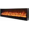 SINED Caminetto Amiata Caminetto Elettrico Da Incasso e Appoggio Da 180 Cm Con Potenza 1500w Nero
