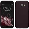 kwmobile Custodia Compatibile con Samsung Galaxy A5 (2017) Cover - Back Case Morbida - Protezione in Silicone TPU Effetto Metallizzato bordeaux metallizzato