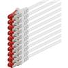 1aTTack.de 10 x 3 m - Cavo di rete Cat 6 Cavo patch Cat 6 RJ45 SFTP - Bianco