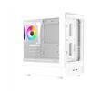 Noua Nexus PH100, Case Gaming MicroATX Compatto, Ventola PWM ARGB, Vetro Temperato a Doppia Finestra, Micro Tower con USB 3.0, Bianco