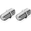 conecto connettore F, accoppiamento F, presa F su presa F, adattatore per prolunga cavo antenna/cavo coassiale, set di 2