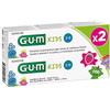 GUM Dentifricio fluoresiano alla fragola, 2 x 50 ml bambini dai 2 ai 6 anni. Gum