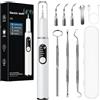 Generico Kit Pulizia Denti Rimuovi Tartaro， Spazzolino Ultrasuoni Intelligente e Impermeabile con 5 Modalità Per Rimozione Placca e Macchie Orale con 3 Testine Intercambiabili e 4 Luce LED per Uso domestico