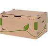 Esselte Ecobox Scatola per archivio e trasporto con coperchio integrato Eco, Apertura frontale, 43.9 x 25.9 x 34 cm, Cartone ondulato riciclato al 100%, Marrone (Ocra), 1 pezzo, 623919