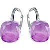 MŚ 1997 MENNICA ŚWIDNICKA Square Stupendi orecchini con comoda chiusura realizzati in argento sterlina 925 regalo per la Festa della Mamma, compleanni, onomastici o anniversari (Violet)