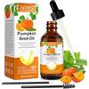 JCZQDRPC Biologico Olio di semi di zucca per crescita capelli, Pumpkin Seed Oil 100% puro spremuto freddo, olio semi di zucca Aiuta crescita sopracciglia, Idratante cuoio capelluto, viso, corpo, 1 pezzo