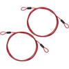 PATIKIL Filo Acciaio Inossidabile Rivestito Vinile 1/8 Dia Anelli, 2Pz 6.6ft (79) Cavo Flessibile Catena Sicurezza Lanyard per Illuminazione Palco Esterna Lucchetti Bagagli, Rosso