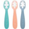 Nuby Set di primi cucchiai Nuby per bambini - in silicone - Facili da afferrare e tenere - Confezione da 3 - Dai 6 mesi in su