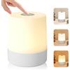 Journeyside Lampada da Comodino LED Touch, Mini Luce Notturna Bambini Senza Fili e 3 Modalità con Funzione di Memoria, Dimmerazione Continua, Lampada LED per Cameretta, Soggiorno,Camera da Letto