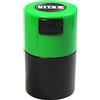 Tightpac America, Inc. Vitavac - Contenitore sottovuoto da 5 g a 20 Grammi, Tappo Verde e Corpo Nero