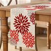 AwzyGous Runner da Tavola Rosse Fiori Dalie Retrò Stile Rustico Runner Tavolo Natale con Boho Tovaglia per Tavolino da Caffè Giardino, Feste, Decorazioni per la Casa 40 x 180 cm
