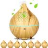 MAISITOO Diffusore di Oli Essenziali, 160 ml Diffusore Aromatico a Grana di Legno con LED a 7 Colori, Spegnimento Automatico Senza Acqua, Ultrasuoni Umidificatore per Casa, Ufficio, Spa