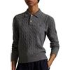 Polo Ralph Lauren Maglione a trecce in lana e cashmere Flanel Grey