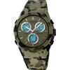 TONSHEN Unisex Digitale Sportivo Analogico Quarzo LED Tre Tempo Uomo e Donna Orologi da Polso Impermeabile Allarme Cronometro Data Outdoor Militare Tattico Plastica Orologio (Verde)