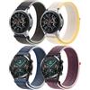 DMVEIMAL Cinturino Nylon Loop per Huawei Watch GT/Gt 2 46mm/per Samsung Galaxy Watch 3 45mm/Galaxy Watch 46 mm/Gear S3 Frontier,22mm Smartwatch Cinturini Sport per Amazfit Bip 5/Balance/Gtr Uomini Donne 4PCS