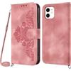 Netany Cover per iPhone 11 con Cordino, Flip Portafoglio Custodia in Pelle, [2 Porta Carte][Chiusura Magnetica],Custodia Libro Antiurto Cover con Laccio per iPhone 11 (6,1 Pollici) (Rosa)