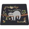 Silent Monsters Tappetino Mouse 24 x 20 cm piccolo, Bradipo, con Bordo Cucito, Durevoli, antiscivolo e silenzioso, gioco, ufficio, casa, lavabile, arrotolabile, Tappetini per il Gaming Mousepad