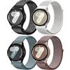 DMVEIMAL Cinturino Nylon per Samsung Galaxy Watch 7/6/5/4/FE 40mm 44mm/Watch 3 41mm/per Amazfit Gts 2 Mini/2/Gtr 4/Bip U Pro/Bip 3 Pro,20mm Cinturini 4PCS Sport per Smartwatch 6 Classic 47mm 43mm/5 Pro 45mm