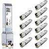 H!Fiber.com 10 pezzi, 10Gb SFP+ RJ45 Transceiver, 10Gbase-T SFP+ Ethernet Modulo Supporto 10G/5G/2.5G/1.25G, Chip Marvell 113C, Compatibile con Cisco SFP-10G-T-S,Ubiquiti UF-RJ45-10G,UniFi,Meraki,MikroTik...,30 m