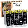 D&C Cartuccia d'inchiostro compatibile per Canon PGI-5 CLI-8 per Canon Pixma MP530 MP600 MP600r MP610 MP800 MP800r MP810 MP830 MP970 MX700 MX850 iP3300 iP3500 iP4200x iP4300 iP4500x iP5200 (5 Nero)