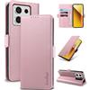 Yunubeyii Cover Libro per Xiaomi Redmi Note 13 5G - [Blocco RFID] Luxury PU Leather Portafoglio Card Holder Magnetic Phone Custodia con Kickstand, Cover Protettiva Antiurto, Rosa