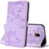 NETANY Cover per Samsung Galaxy J330/J3 2017, Flip Premium Pelle PU Libro Portafoglio Protettiva Custodia con Slot Scheda Supporto Stand Magnetica Protezione Completa Cover per Samsung J330 (Porpora)