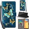 PHINIENLAND Cover per Xiaomi Redmi 13C 4G/5G PU Pelle Custodia Flip Turquoise
