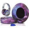 SoloWIT® Cuscinetti Auricolari Di Ricambio per Beats Studio 2 e Studio 3 Wired/Wireless Cuffia con morbida pelle proteina/memory foam/nastro adesivo forte - Galassia