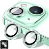 Kucheed Proteggi Obiettivo Fotocamera Compatibile con iPhone 11, Copriobiettivo per Fotocamera in Vetro Temperato Diamante, 9H Adesivi per Pellicole con Anelli Metallici