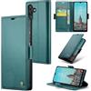 Rerzoiro Cover per Samsung Galaxy A25 5G Custodia Portafoglio [Blocco RFID] Premium Pelle PU Wallet Case Flip Libro con Porta Carte Slot Supporto Flip Case per Samsung Galaxy A25, Blu-verde