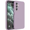 HAFFAN Custodia in Silicone TPU Compatibile con Samsung Galaxy A15 (4G) / Samsung Galaxy A15 5G (6.5 inches), Cover Case Protettiva per Cellulare - Erba Viola