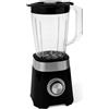 Amazon Basics Frullatore da cucina con recipiente in plastica da 1.5 l, 600 W, per preparare frullati e tritare il ghiaccio, Nero