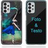 MXCUSTOM Cover Personalizzata per Samsung Galaxy A32 5G, Custodia Personalizzate Antigraffio Vetro Temperato Antiurto Paraurti Morbido con Foto Immagine Testo Design Crea Le Tue (GHS-BK-P1)