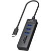UNTERING Universale 5 In 1 Adattatori Con USB3.0 USB2.0 Porta SDTF Lettore di Schede Slot Per Fotocamera Laptop USB C Alimenta Più Porte Hub