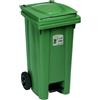 TOOLSHOP ITALIA Bidone immondizie con pedale e ruote 120 litri verde