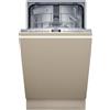 Neff S853HKX20E, N 30, lavastoviglie intelligente completamente integrata 45 cm, cestino portaposate, sistema di vimini Flex I, programma preferito, pulizia forte Cehf 70ºC, apertura automatica della