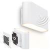 BRILONER Sticklights - Lampada parete senza fili con rilevatore di movimento, batteria ricaricabile, rimovibile magneticamente, lapplique a batteria, applique da interno, 16x9,5x6,5cm, bianco