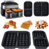 VINATO Set da 2 Stampi per Waffle in Silicone per Airfryer 3000/5000 | Accessori Friggitrice ad Aria per 3000/5000 (NA350/00, NA352/04, NA550/00), lavabile in lavastoviglie