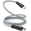 SBS Cavo USB-C 1 Metro, Magnetico Intrecciato, Supporta fino a 60W, Cavo Antigroviglio, Ricarica e Trasferimento Dati 480Mbit/s, Compatibile con Dispositivi USB-C, Grigio