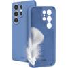 SBS Instinct - Cover per Samsung S25 Ultra - Compatibile Ricarica Wireless, Superficie Soft-Touch, Morbida al tatto e Interno in Microfibra, Protezione Fotocamera e Tasti, Materiale TPU, Blu