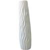 FytStycale Vaso Da Terra Alto Grande Decorativo Portafiori in Polipropilene Leggero Effetto Ceramica Adatto per Soggiorno Salotto E Angolo Della Casa, Bianco