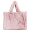 Fecialy Morbida borsa tote da donna, grande, pelosa, graziosa, in finta pelliccia, per autunno e inverno