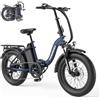 Touroll S2 Bici Elettrica Pieghevole, 20×4.0 Fat Tire Bicicletta Elettrica mit 48V 15Ah Batteria Rimovibile, 7 Velocità E-bike per Uomo e Donna, Pedalata Assistita, autonomia 100-150KM, Display LCD