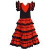 Flamifeel Abito Flamenco adulto (FR/ES, alfa/lettere, 3TG, taglia normale, taglia normale, rosso)