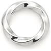 JEWELS BY LEONARDO Anello di collegamento Clip & Mix Lotti - Elemento intermedio in acciaio inox color argento - Design ritorto - Collegare clip & mix parti - Gioielli regalo per donne - 025688