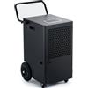 Katenpo Deumidificatore Industriale Professionale 90L/Giorno: Portatile Elettrico con Pompa di Scarico e Controllo Smart Umidità per Cantina/Garage/Case｜Compressore per Ambienti Grandi fino 300m²