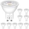 Caldarax Lampadine GU10 LED Spot, 5W (Equivalenti a 50W Alogena), Luce Bianco Naturale 4000K, 500 Lumen, 120° Angolo del Fascio, Basso Consumo, per Luci da Binario, Luci Incassate, Non Dimmerabile, 10 Pezzi