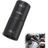 VBGURR Chiave a bussola per dadi ruota a doppia testa da 18,5 mm e 19,5 mm, chiave a impulsi da 1/2, chiave dinamometrica per dadi ruota in acciaio al cromo-molibdeno, compatibile con Ford/Land Rover