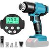 JOJOCY Pistola Termica Senza Fili per Batteria Makita 18V LXT con 5 Attacchi a Ugelli, Pistola Termica da 400W 500°C per Artigianato, Tubi Termorestringenti, Resina e Decorazione (Senza Batteria) (per Makita